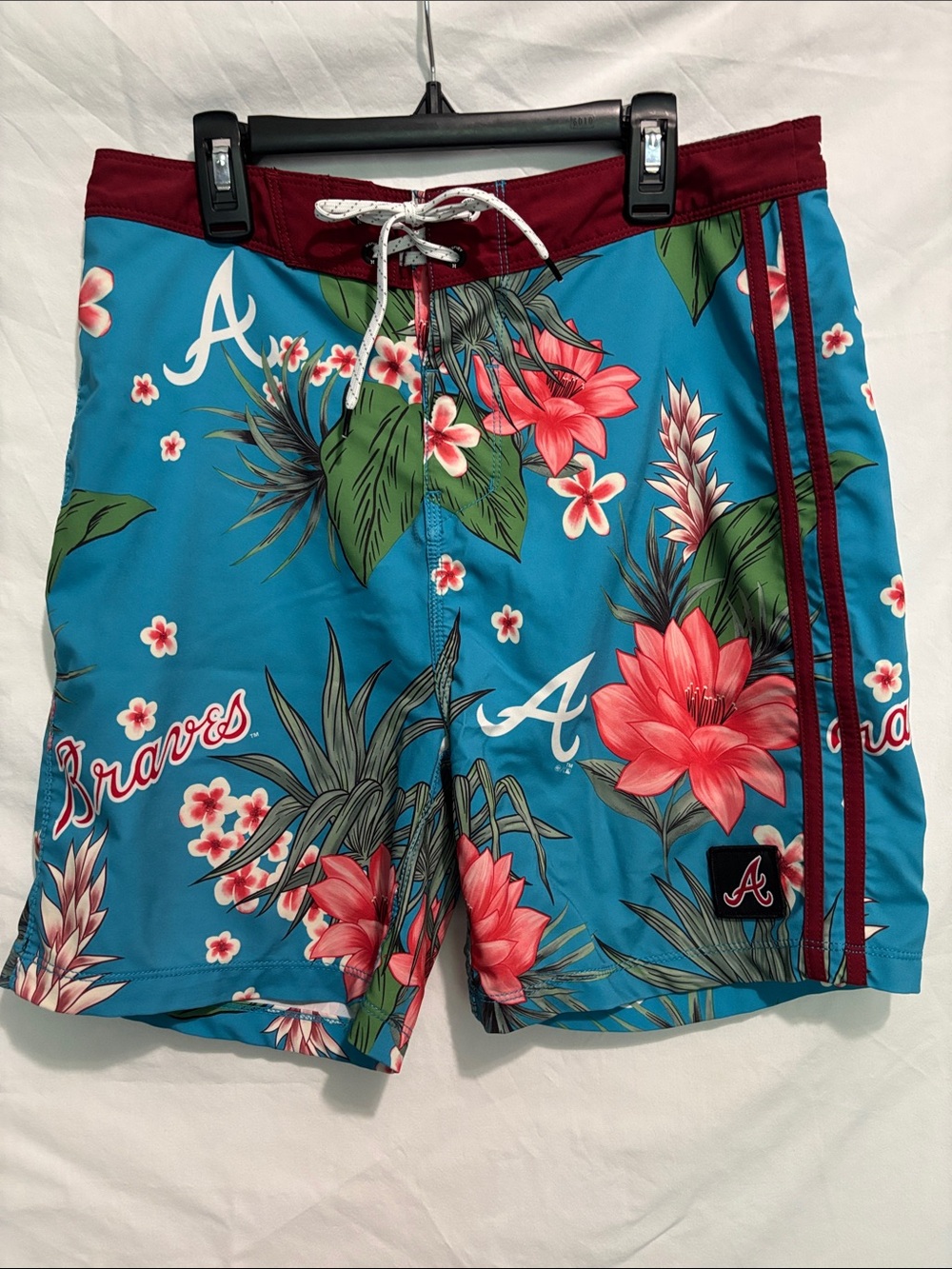 Atlanta Braves Men's Floral Swim Trunks